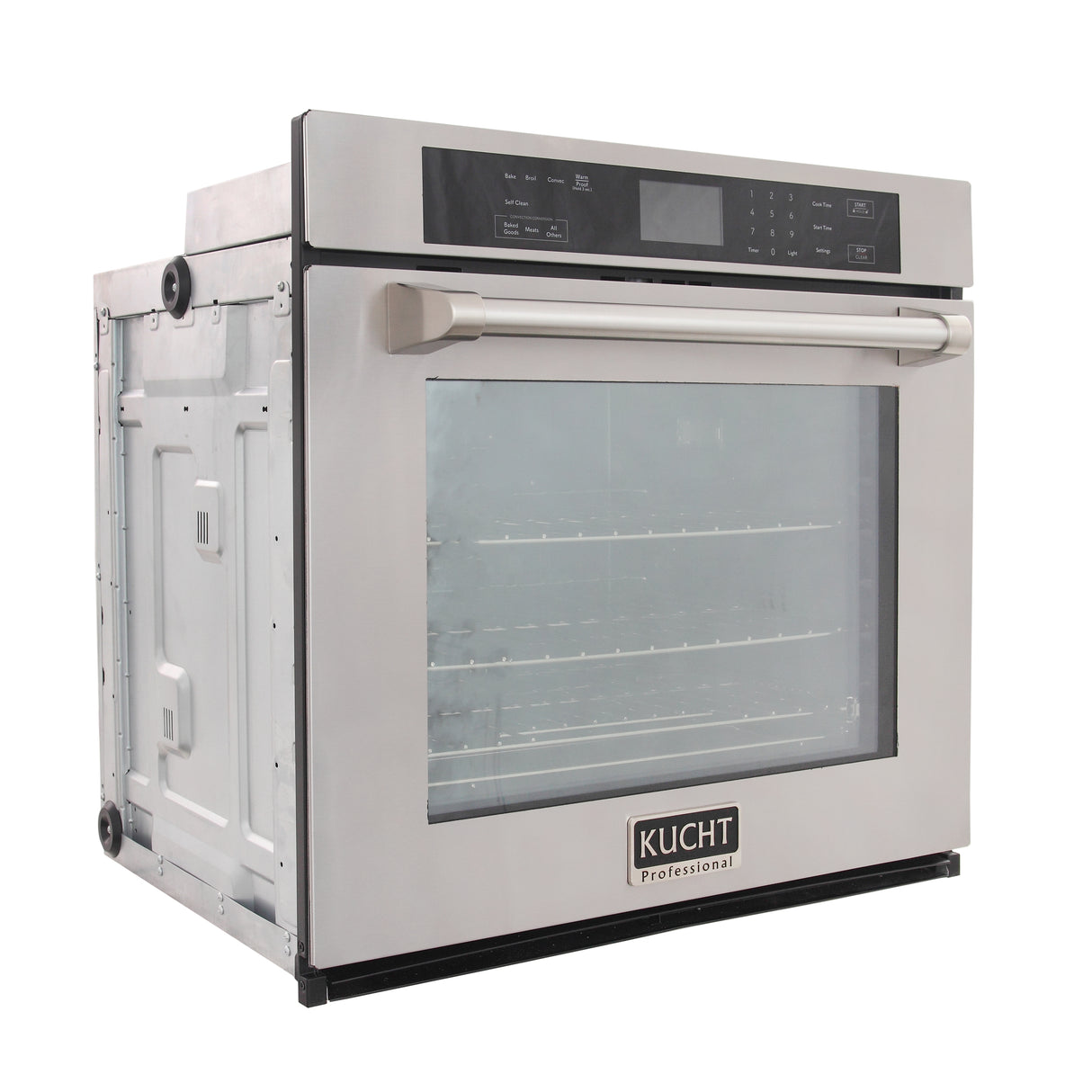 Kucht 30 in. 5 cu. ft. Single Electric Wall Oven with True Convection and Self Cleaning in Stainless Steel