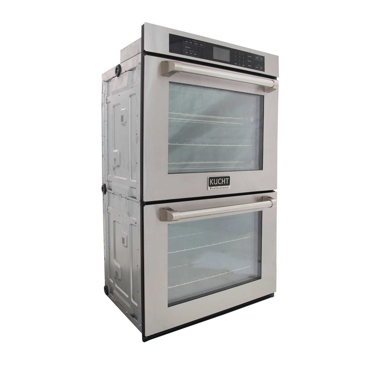 Kucht 30 in. 10 cu. ft. Double Electric Wall Oven with True Convection and Self Cleaning in Stainless Steel