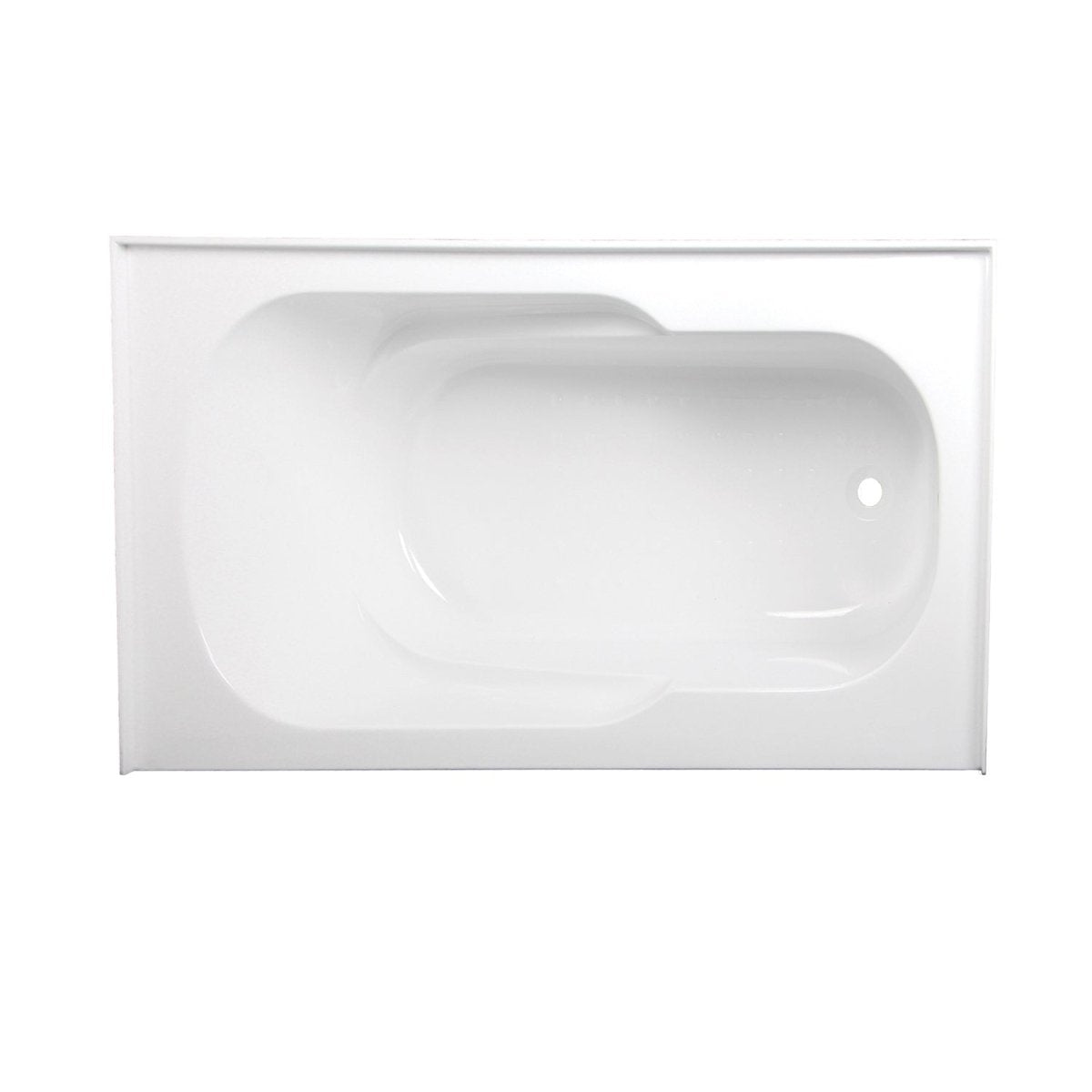 Acrylic Anti - Skid Alcove Bathtub in White - cUPC/UPC Certified - BUILDMYPLACE
