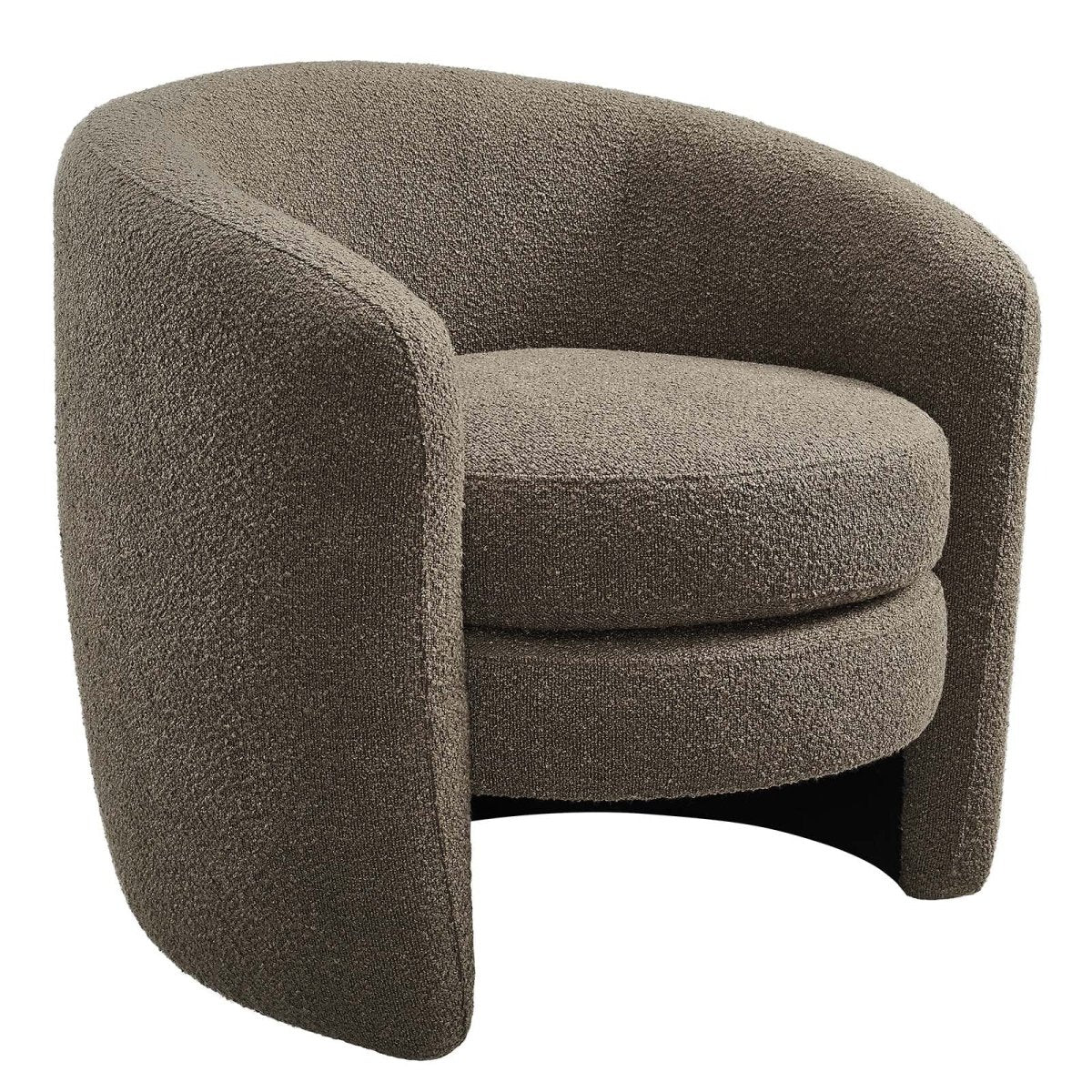 Affinity Upholstered Boucle Fabric Curved Back Armchair - BUILDMYPLACE