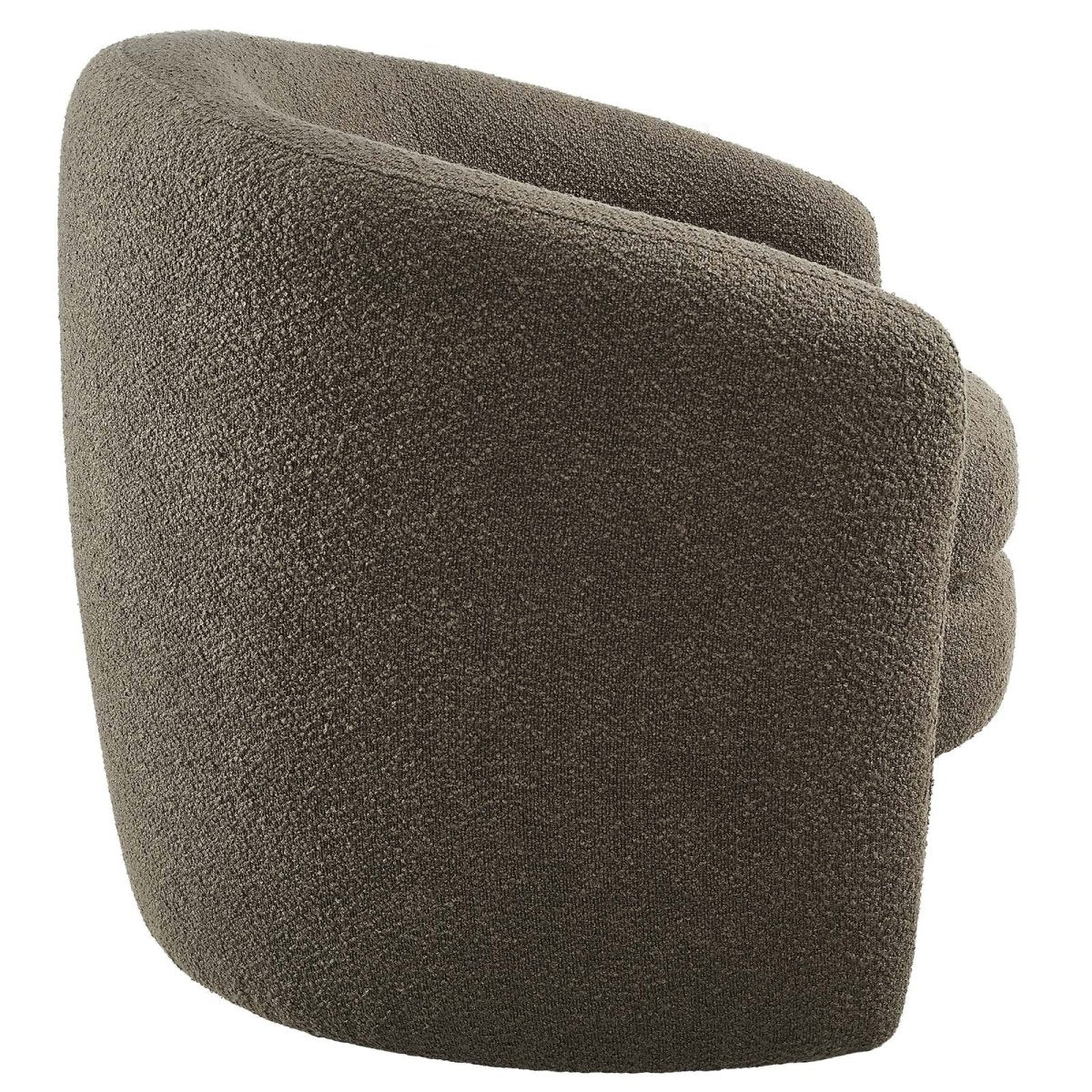 Affinity Upholstered Boucle Fabric Curved Back Armchair - BUILDMYPLACE