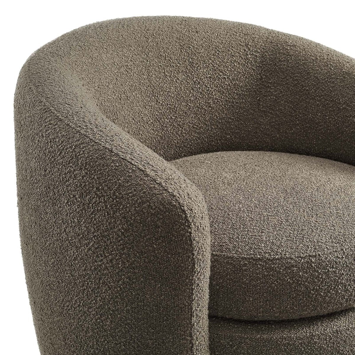 Affinity Upholstered Boucle Fabric Curved Back Armchair - BUILDMYPLACE