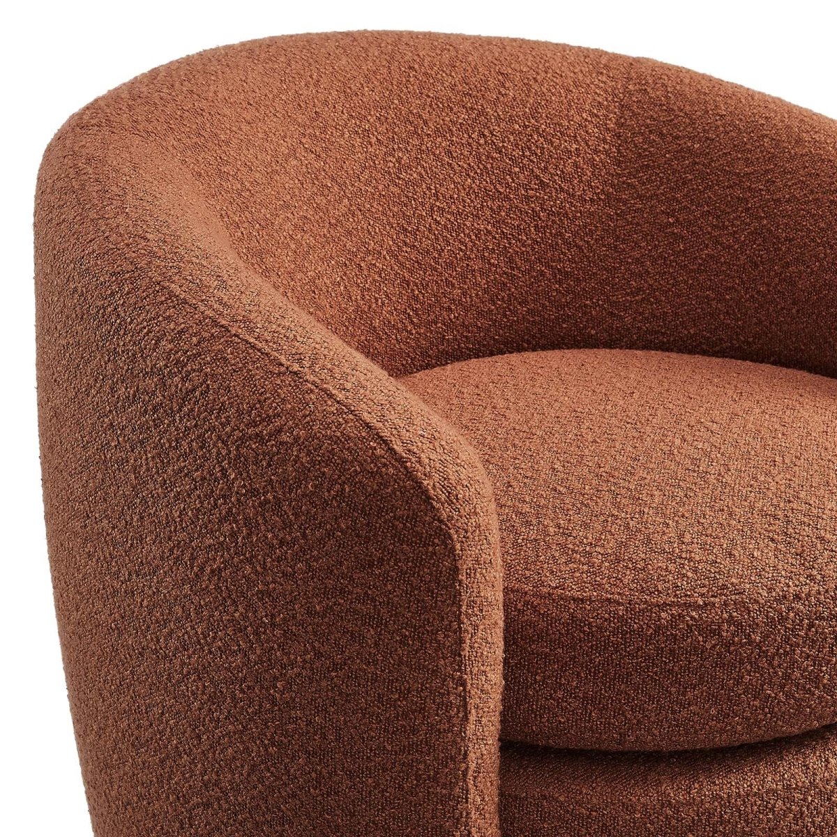 Affinity Upholstered Boucle Fabric Curved Back Armchair - BUILDMYPLACE