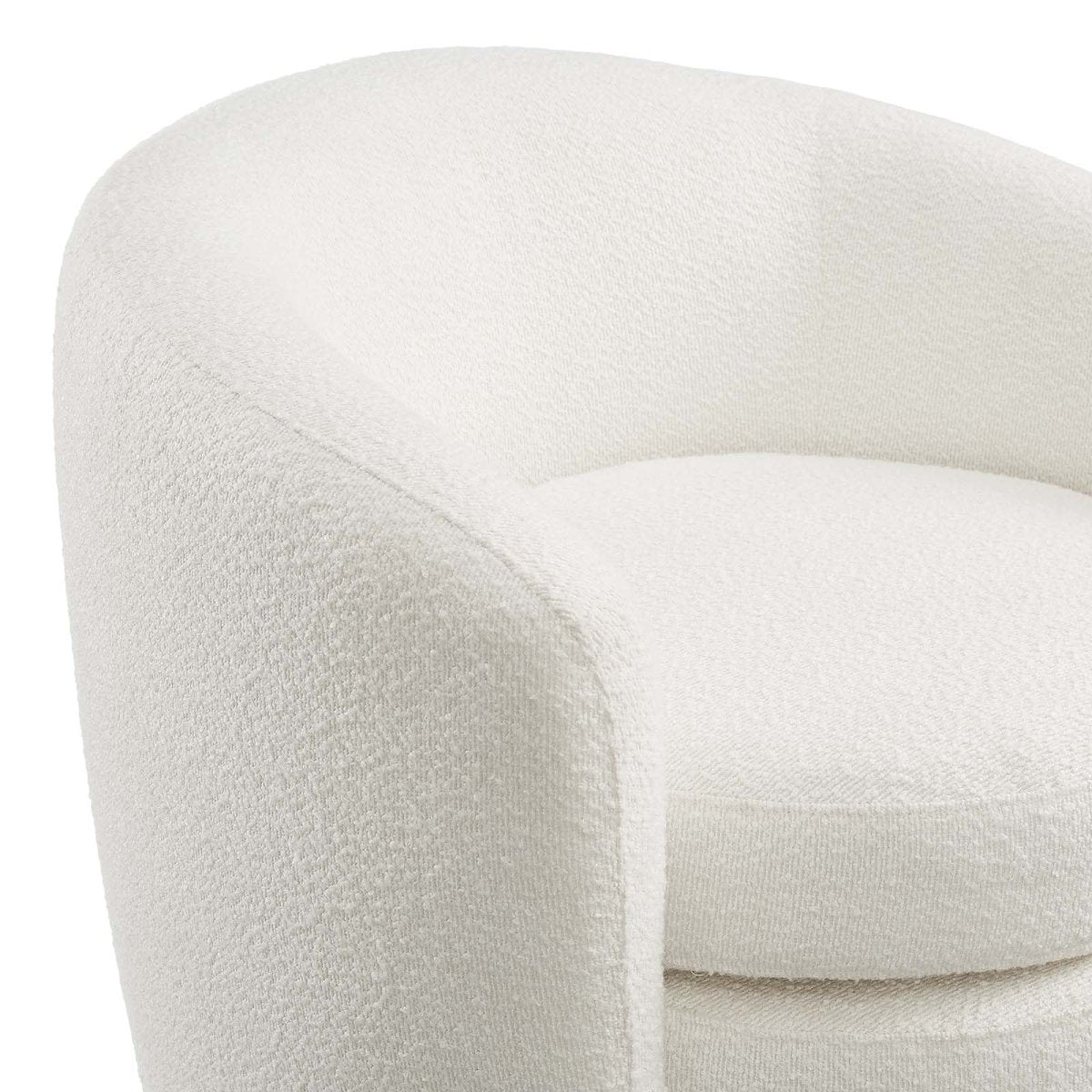 Affinity Upholstered Boucle Fabric Curved Back Armchair - BUILDMYPLACE