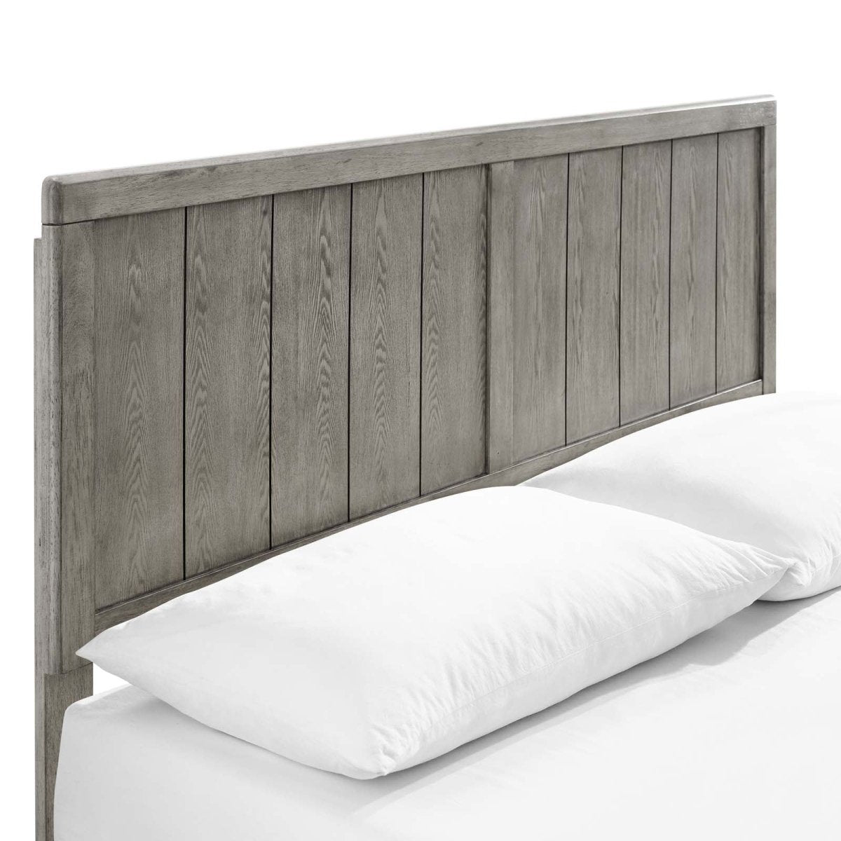 Alana Full Wood Platform Bed With Angular Frame - BUILDMYPLACE