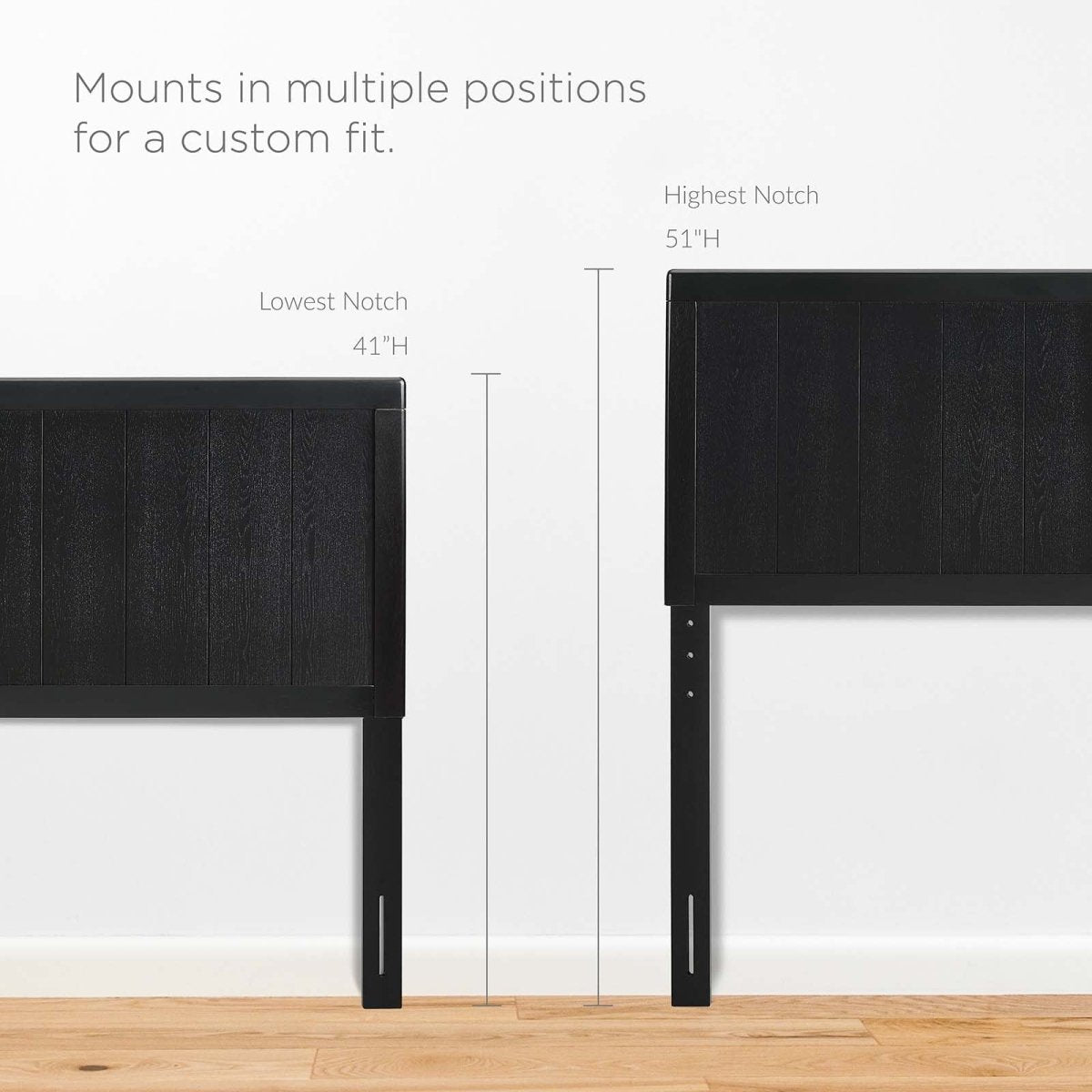 Alana King Wood Platform Bed With Splayed Legs - BUILDMYPLACE