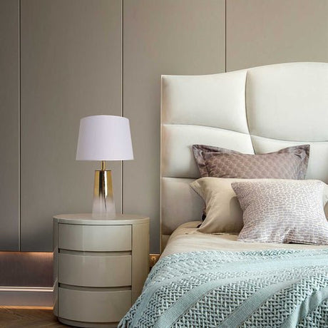 Alecrim Ombre Glass Table Lamp 25" - Gold Ombre/Ivory White (Set of 2) - BUILDMYPLACE