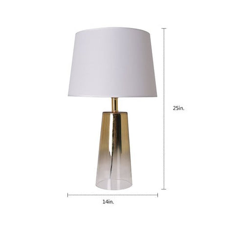 Alecrim Ombre Glass Table Lamp 25" - Gold Ombre/Ivory White (Set of 2) - BUILDMYPLACE