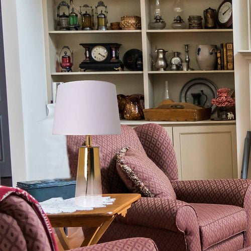 Alecrim Ombre Glass Table Lamp 25" - Gold Ombre/Ivory White (Set of 2) - BUILDMYPLACE