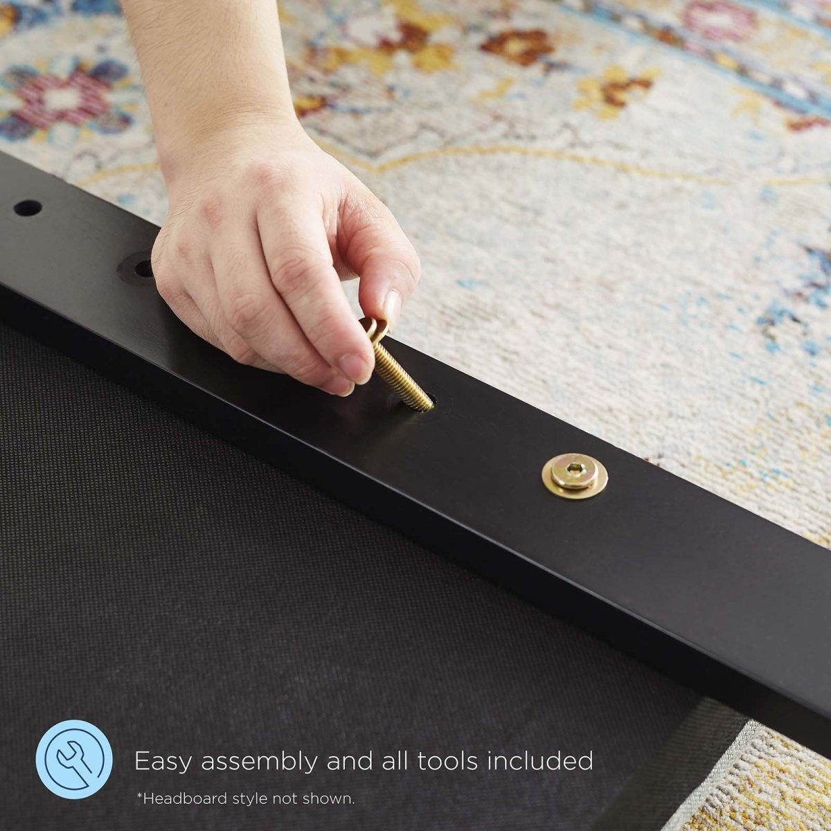 Alessi Performance Velvet Full Platform Bed - BUILDMYPLACE