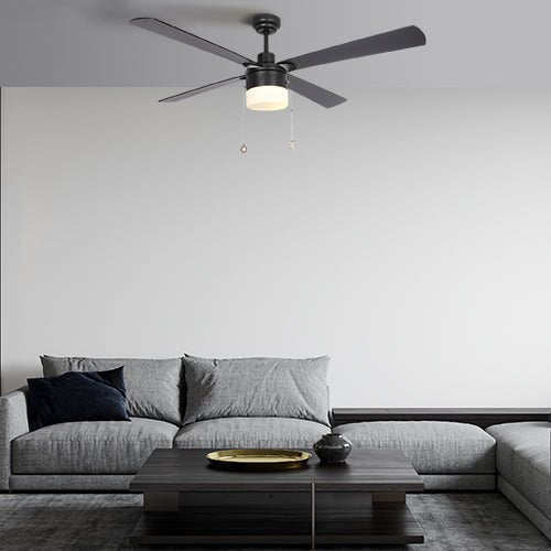 AMALFI 52 inch 4 - Blade Ceiling Fan with LED Light & Pull Chain - LEDMyPlace