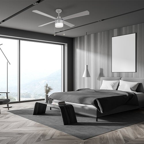 AMALFI 52 inch 4 - Blade Ceiling Fan with LED Light & Pull Chain - LEDMyPlace