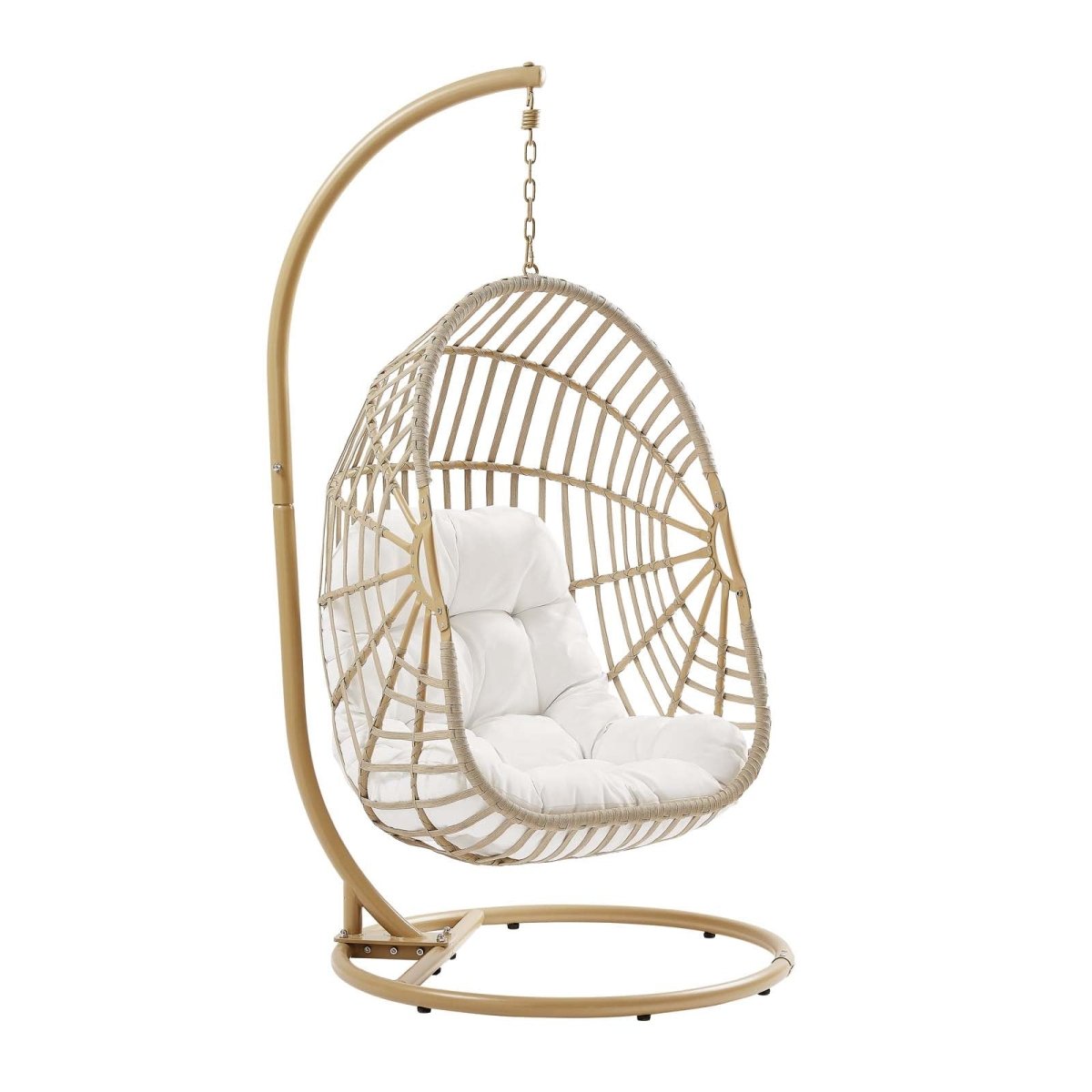 Amalie Wicker Rattan Outdoor Patio Rattan Swing Chair - BUILDMYPLACE