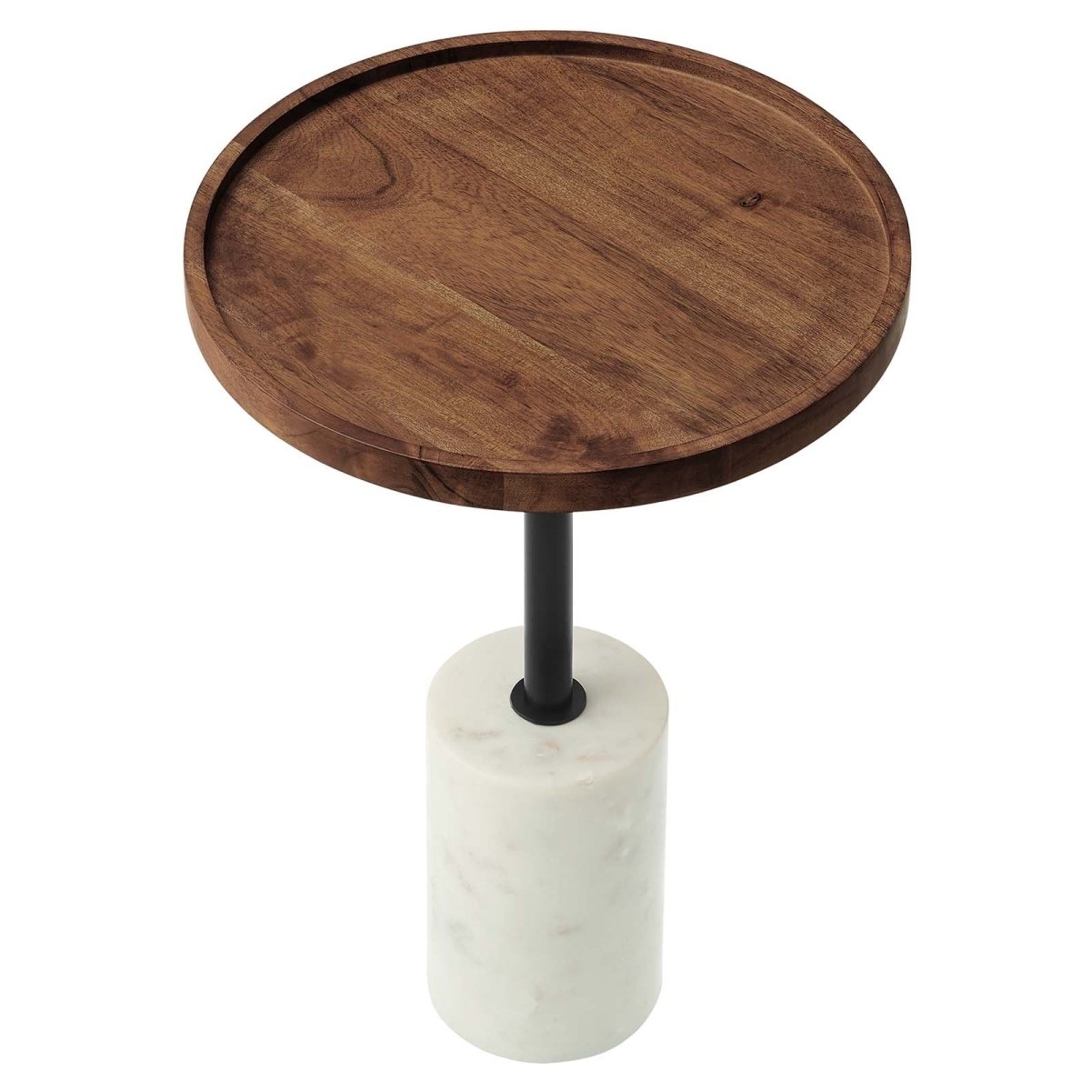 Amina Round Acacia Wood Side Table - BUILDMYPLACE