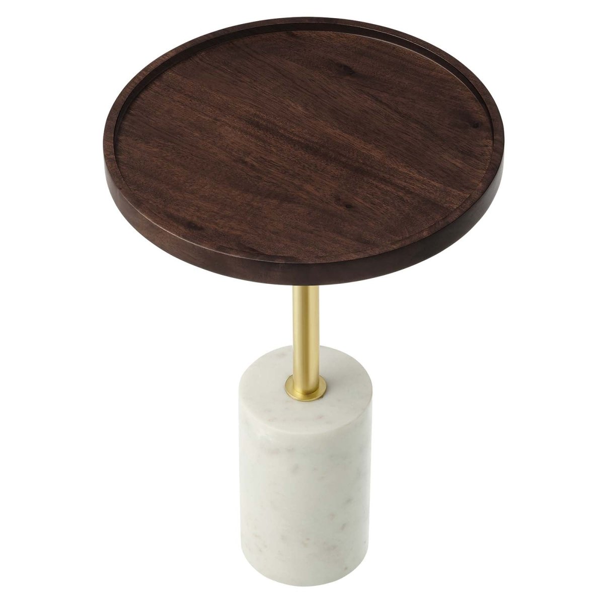 Amina Round Acacia Wood Side Table - BUILDMYPLACE