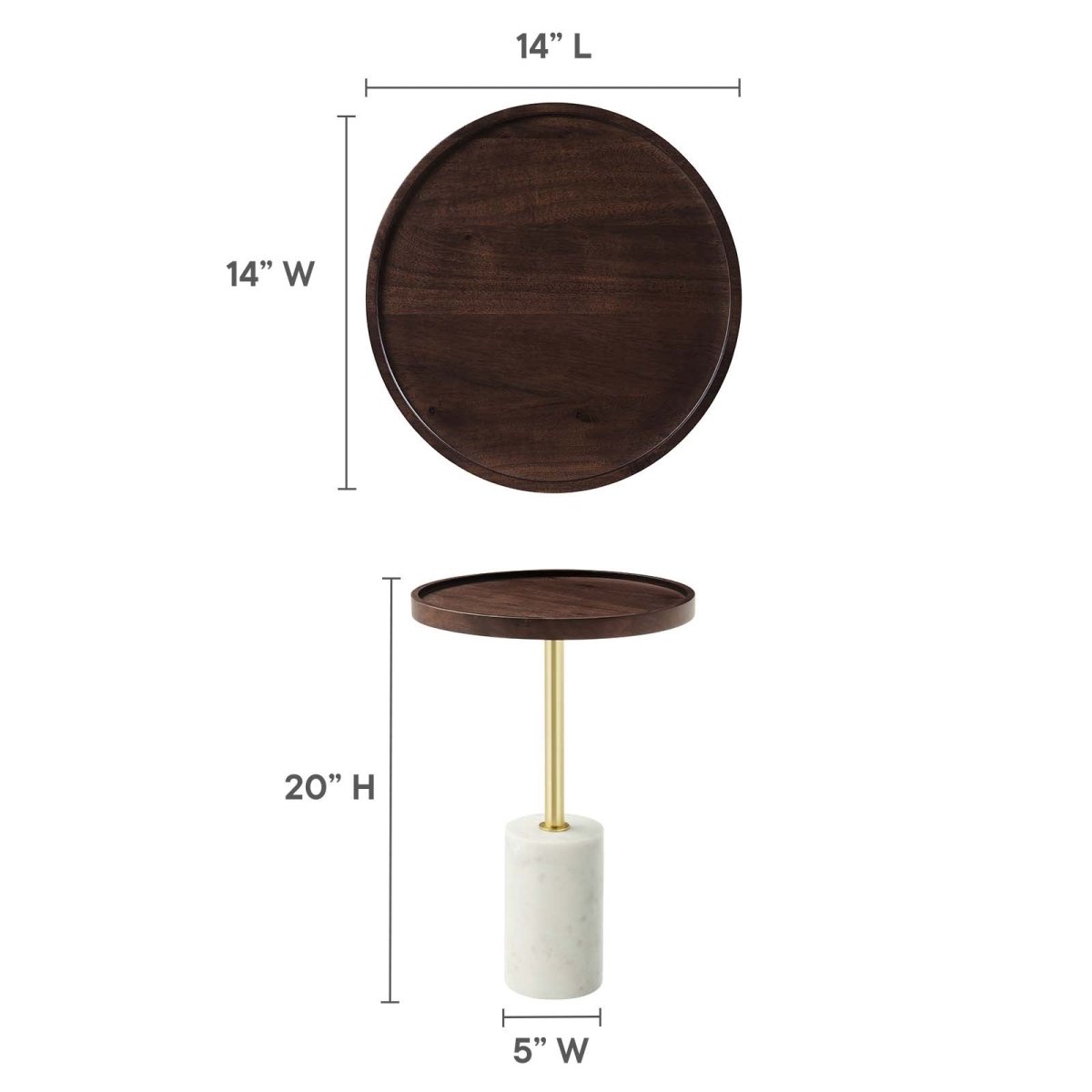 Amina Round Acacia Wood Side Table - BUILDMYPLACE