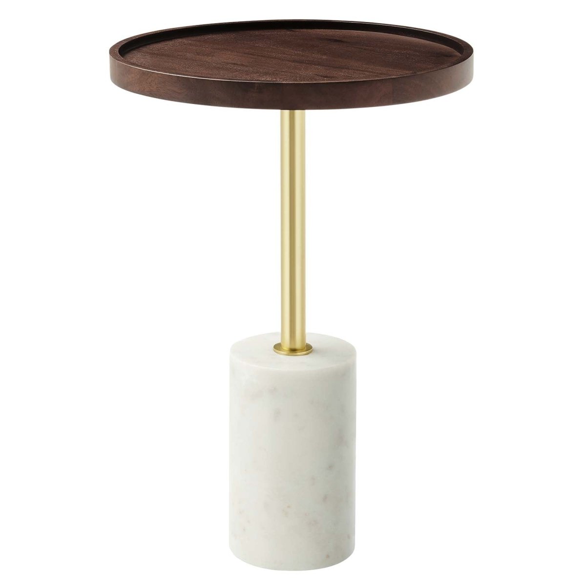 Amina Round Acacia Wood Side Table - BUILDMYPLACE