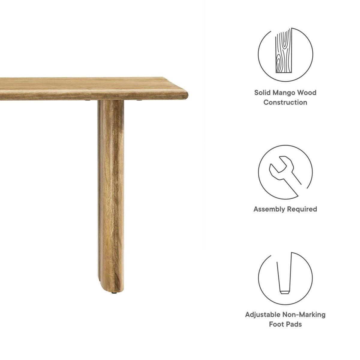 Amistad 46" Wood Bench - BUILDMYPLACE