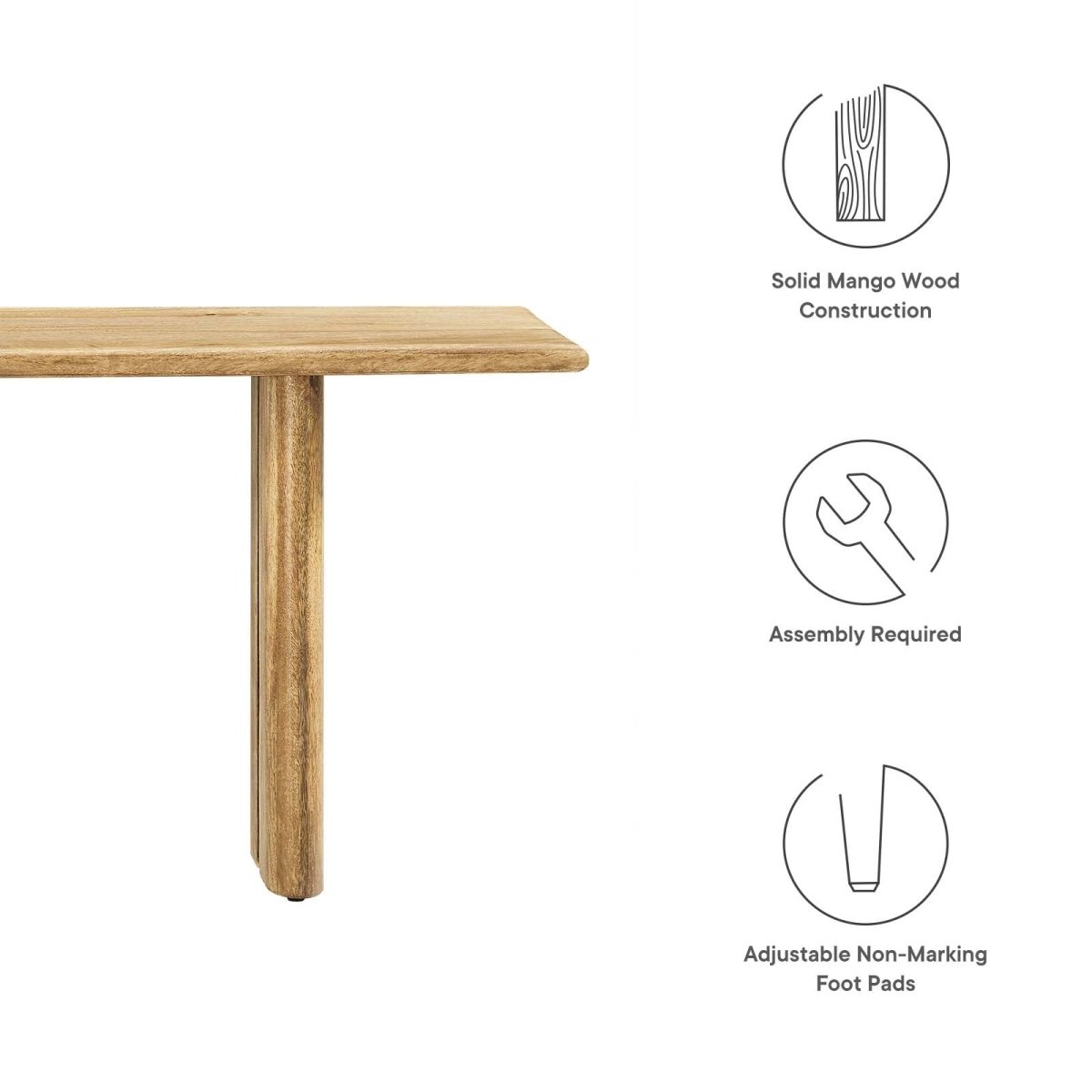 Amistad 58" Wood Bench - BUILDMYPLACE