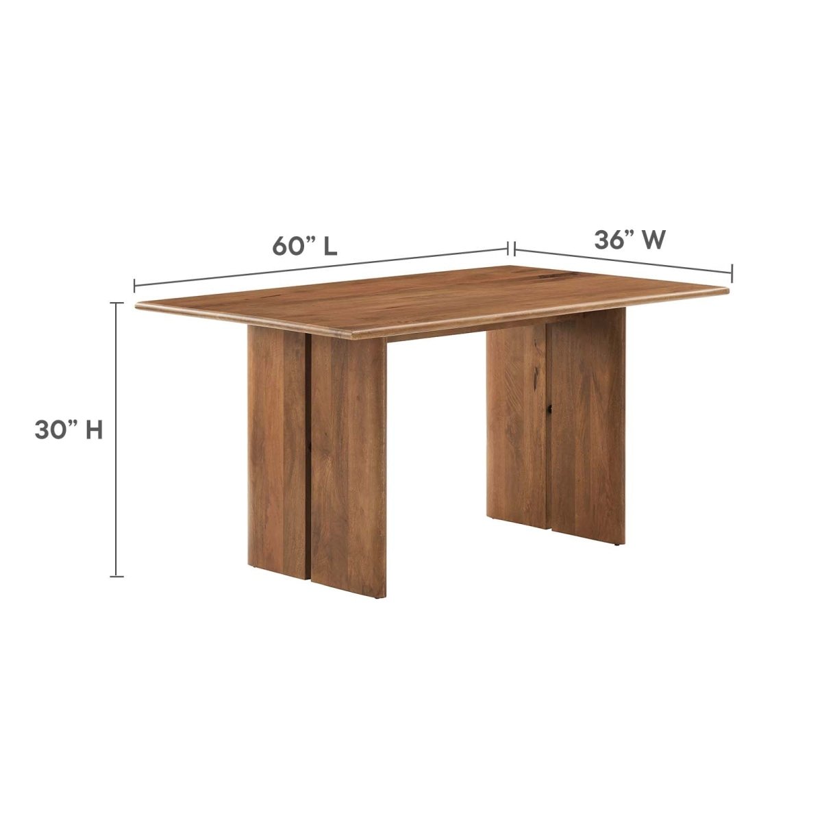 Amistad 60" Wood Dining Table and Bench Set - BUILDMYPLACE