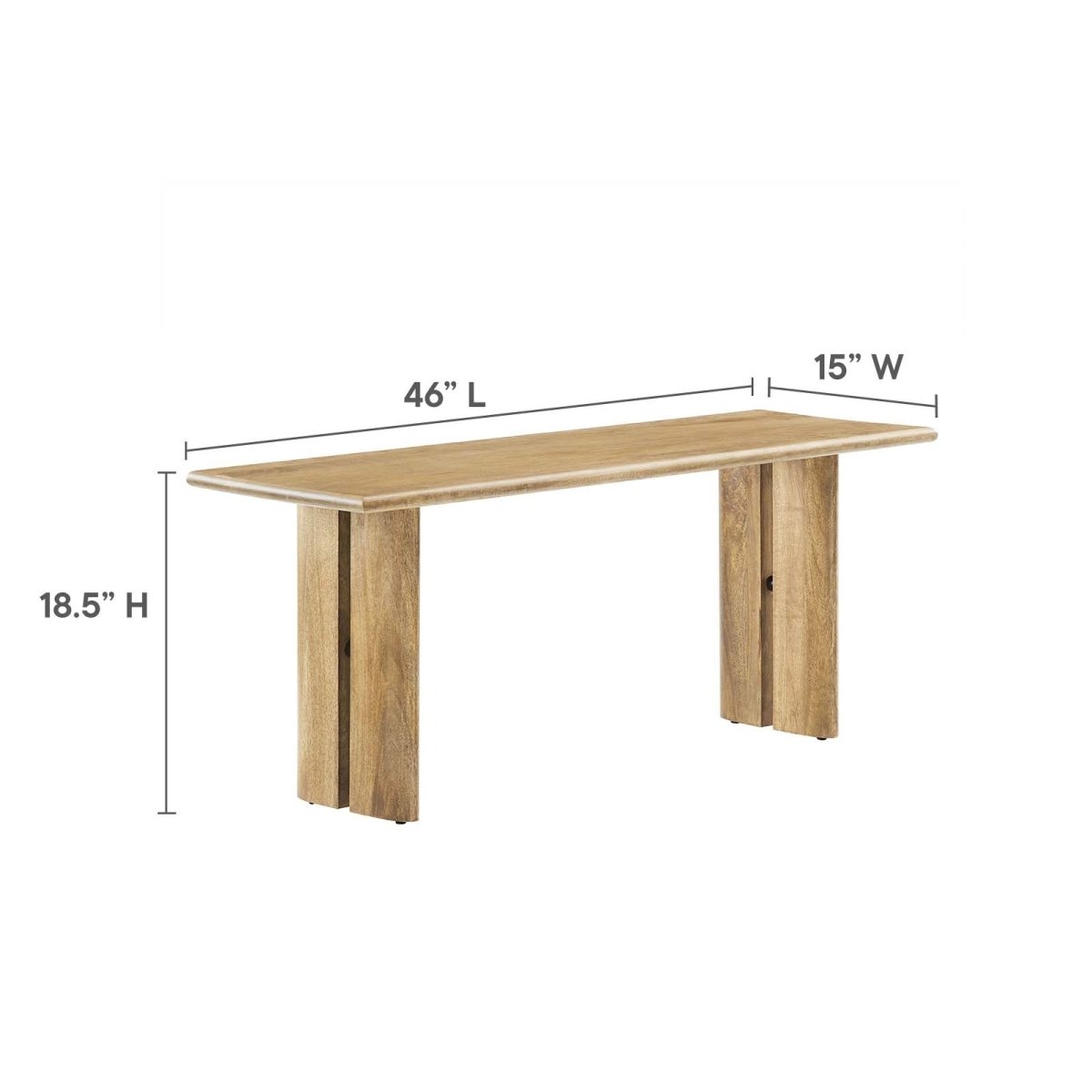 Amistad 60" Wood Dining Table and Bench Set - BUILDMYPLACE