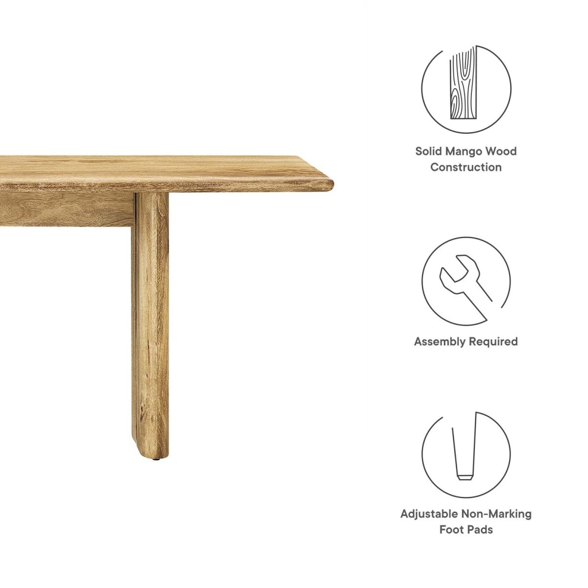 Amistad 72" Wood Bench - BUILDMYPLACE