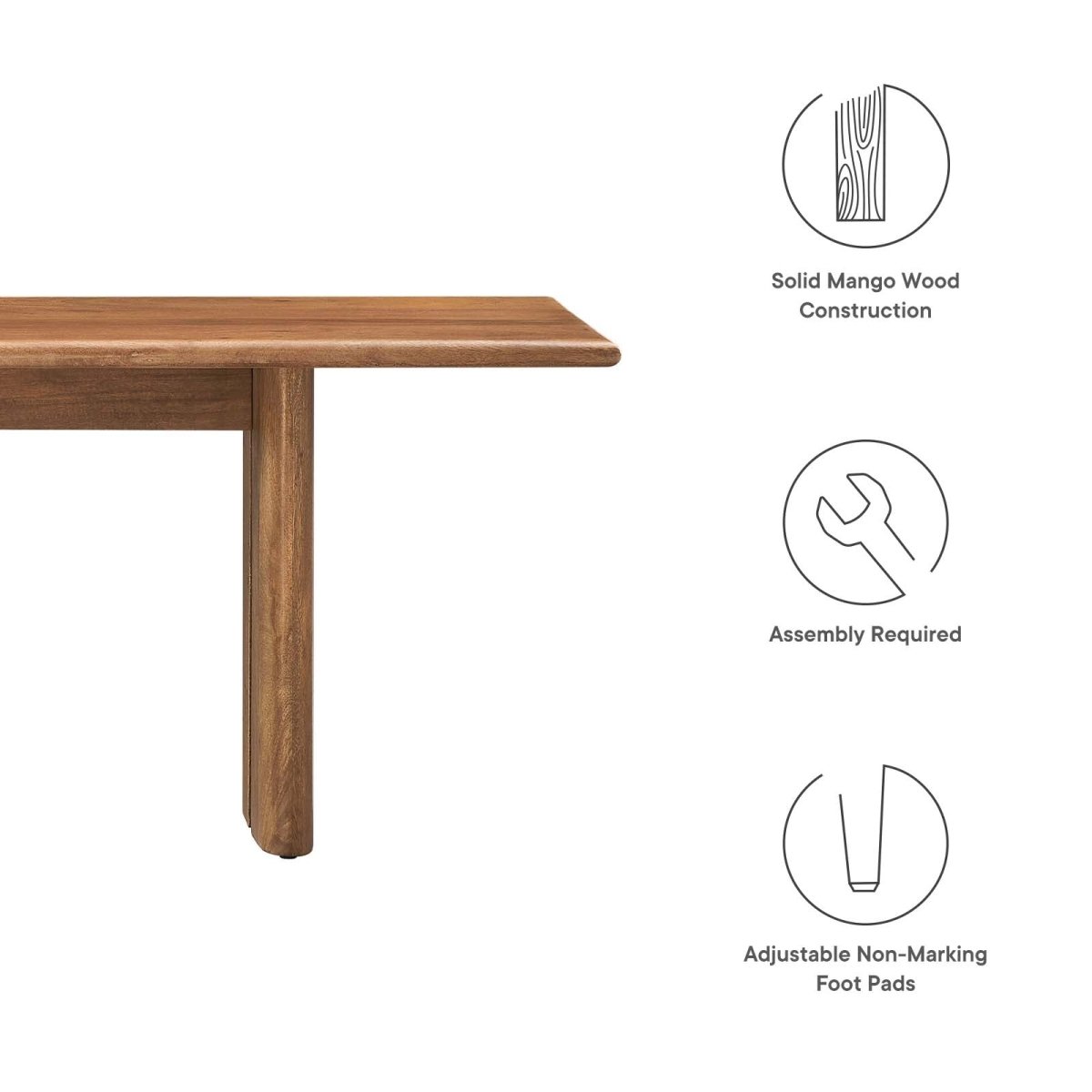 Amistad 72" Wood Bench - BUILDMYPLACE