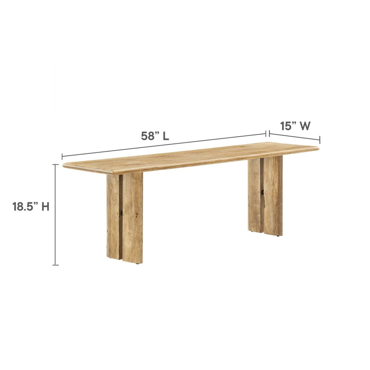Amistad 72" Wood Dining Table and Bench Set - BUILDMYPLACE