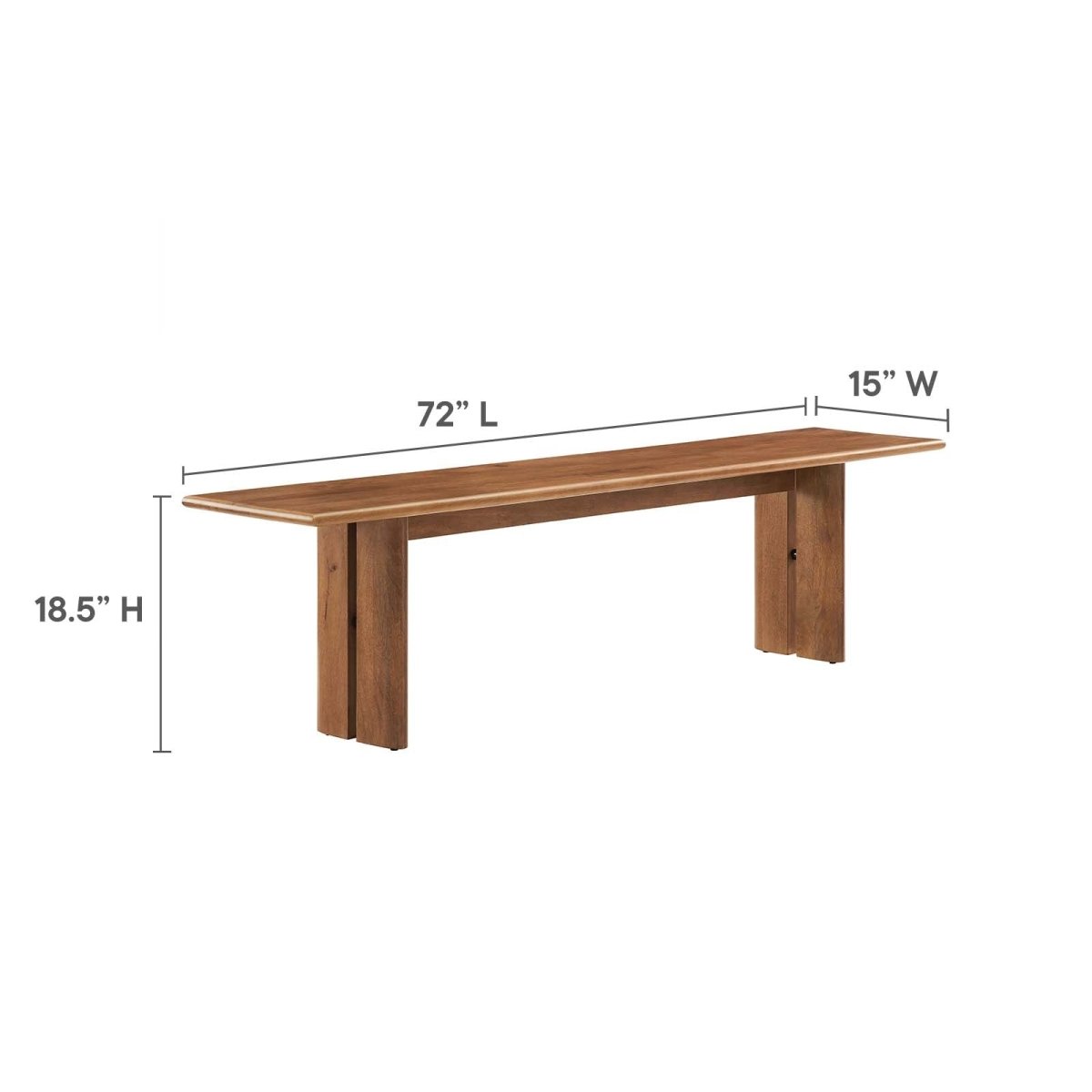 Amistad 86" Wood Dining Table and Bench Set - BUILDMYPLACE