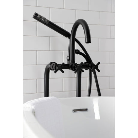 Aqua Vintage Concord Freestanding Tub Faucet With Supply Line, Stop Valve - BUILDMYPLACE