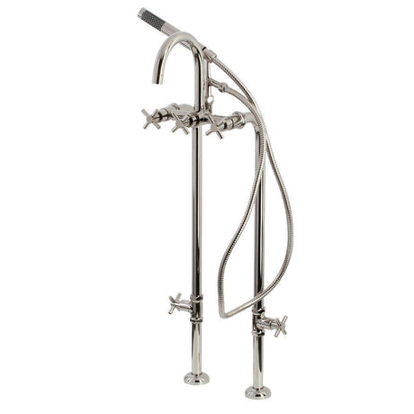 Aqua Vintage Concord Freestanding Tub Faucet With Supply Line, Stop Valve - BUILDMYPLACE