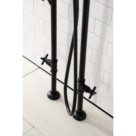 Aqua Vintage Concord Freestanding Tub Faucet With Supply Line, Stop Valve - BUILDMYPLACE