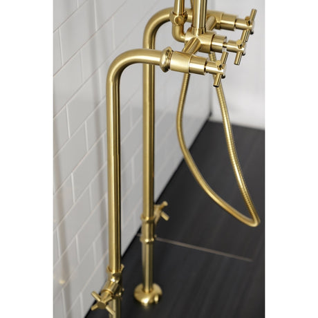 Aqua Vintage Concord Freestanding Tub Faucet With Supply Line, Stop Valve - BUILDMYPLACE