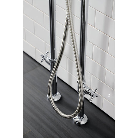Aqua Vintage Concord Freestanding Tub Faucet With Supply Line, Stop Valve - BUILDMYPLACE