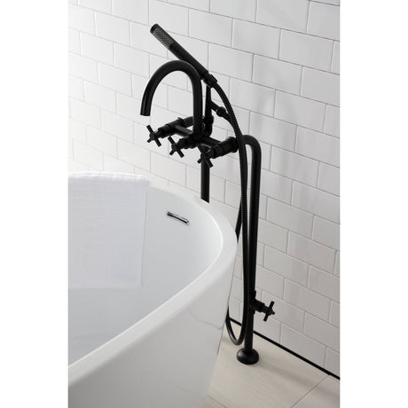 Aqua Vintage Concord Freestanding Tub Faucet With Supply Line, Stop Valve - BUILDMYPLACE