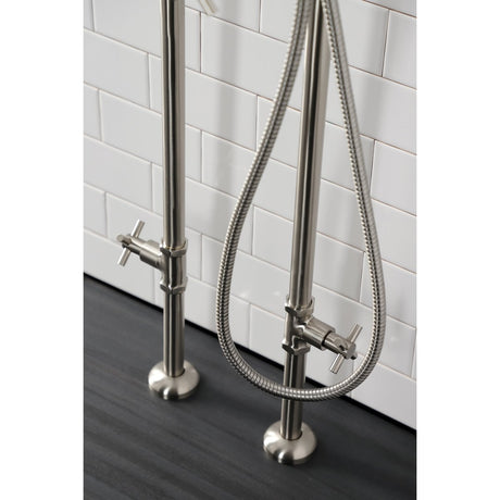 Aqua Vintage Concord Freestanding Tub Faucet With Supply Line, Stop Valve - BUILDMYPLACE