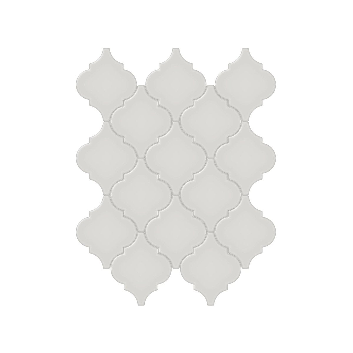 Arabesque Soho Halo Grey Glossy Glazed Porcelain Mosaic - BUILDMYPLACE