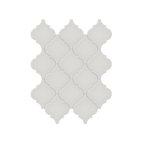Arabesque Soho Halo Grey Glossy Glazed Porcelain Mosaic