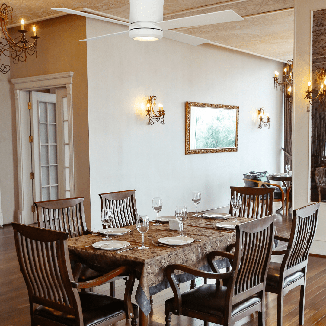 Arlo 52'' Best Smart Ceiling Fan with wall control, Light Kit Included, Works with Google Assistant and Amazon Alexa,Siri Shortcut - LEDMyPlace