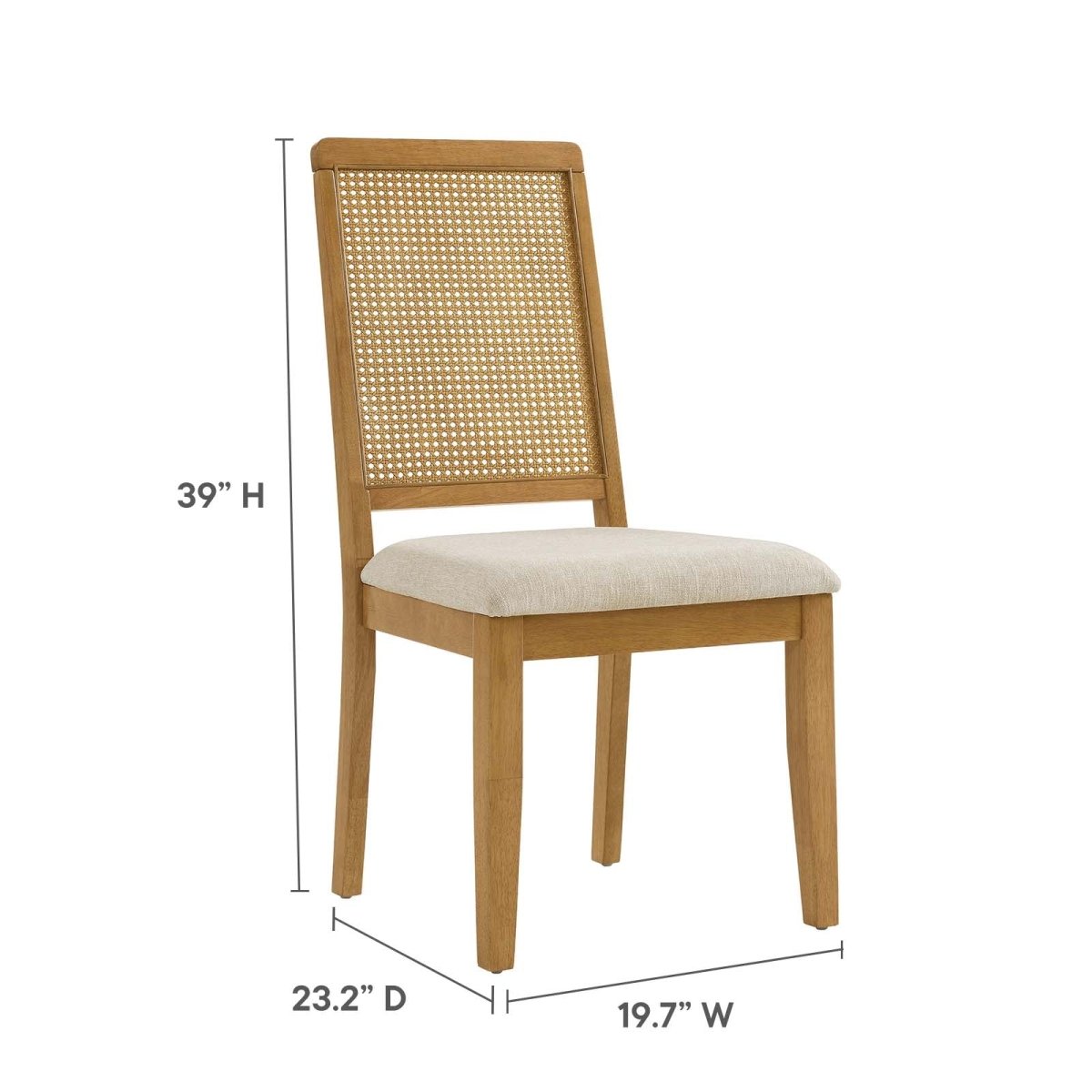 Arlo Faux Rattan and Wood Dining Side Chairs - Set of 2 - BUILDMYPLACE