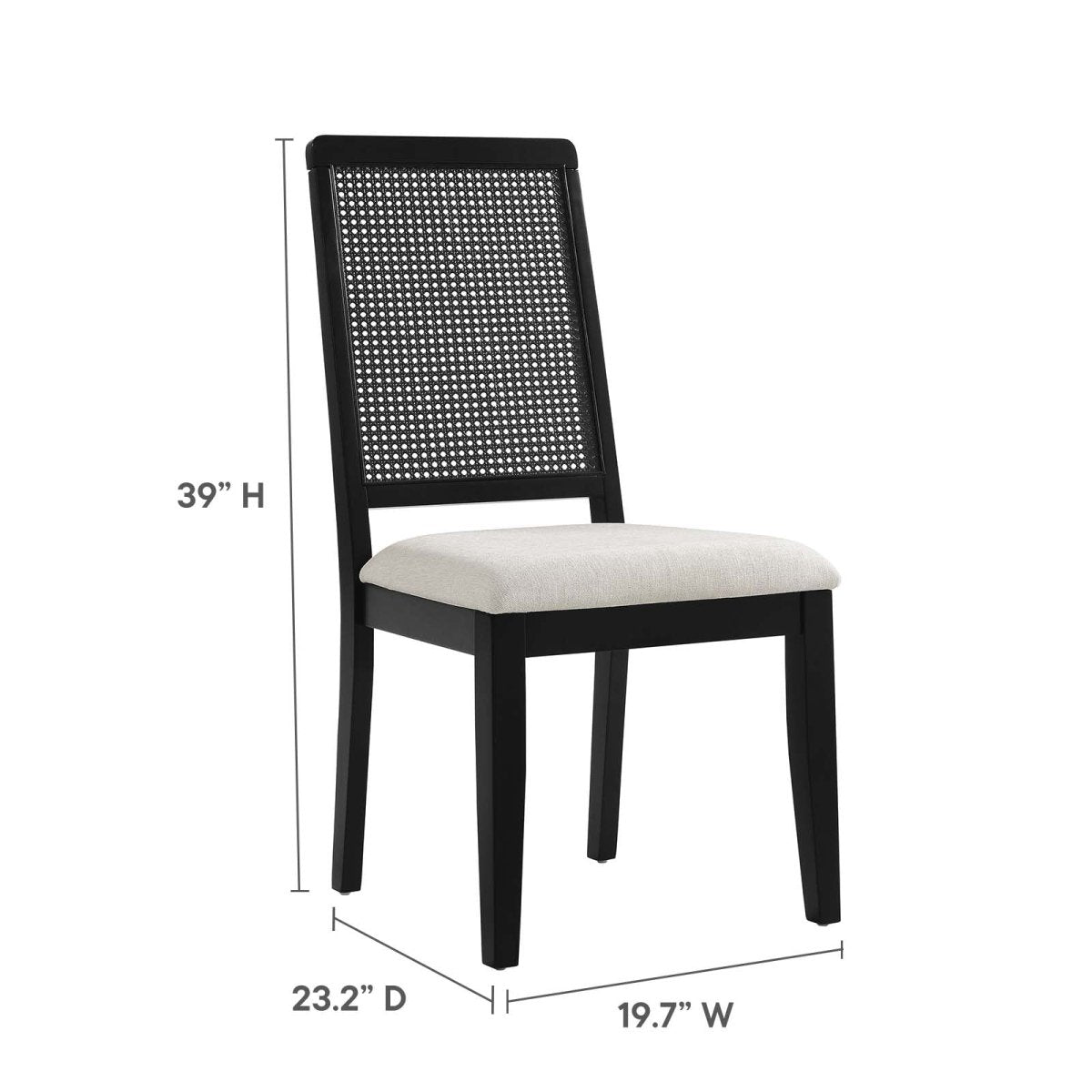 Arlo Faux Rattan and Wood Dining Side Chairs - Set of 2 - BUILDMYPLACE