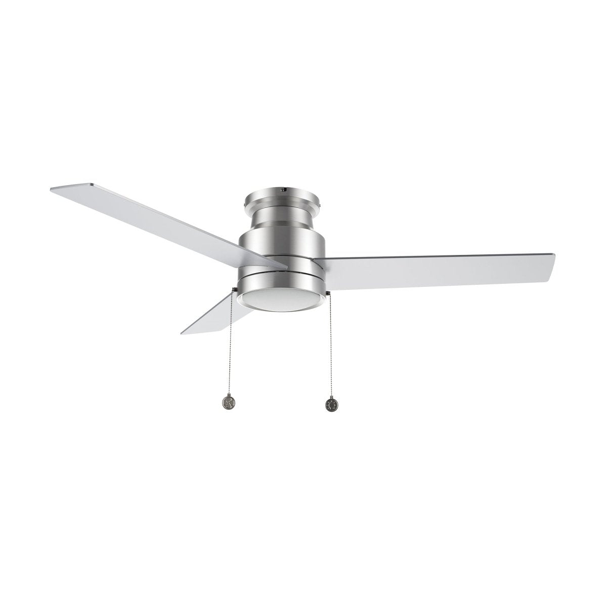 ASCOTT 52 inch 3 - Blade Flush Mount Ceiling Fan with LED Light & Pull Chain - LEDMyPlace