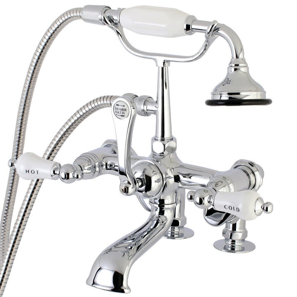 Auqa Vintage Adjustable Clawfoot Tub Faucet W/ 7" Center Spread & Two Hole Installation - BUILDMYPLACE