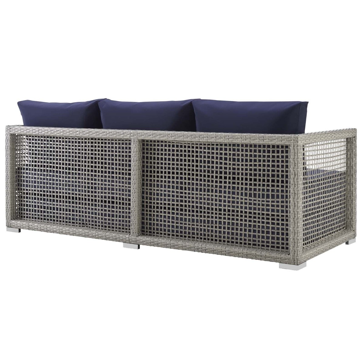 Aura 4 Piece Outdoor Patio Wicker Rattan Set - BUILDMYPLACE