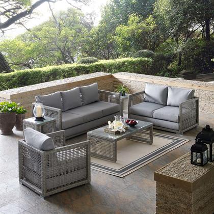 Aura 6 Piece Outdoor Patio Wicker Rattan Set - BUILDMYPLACE