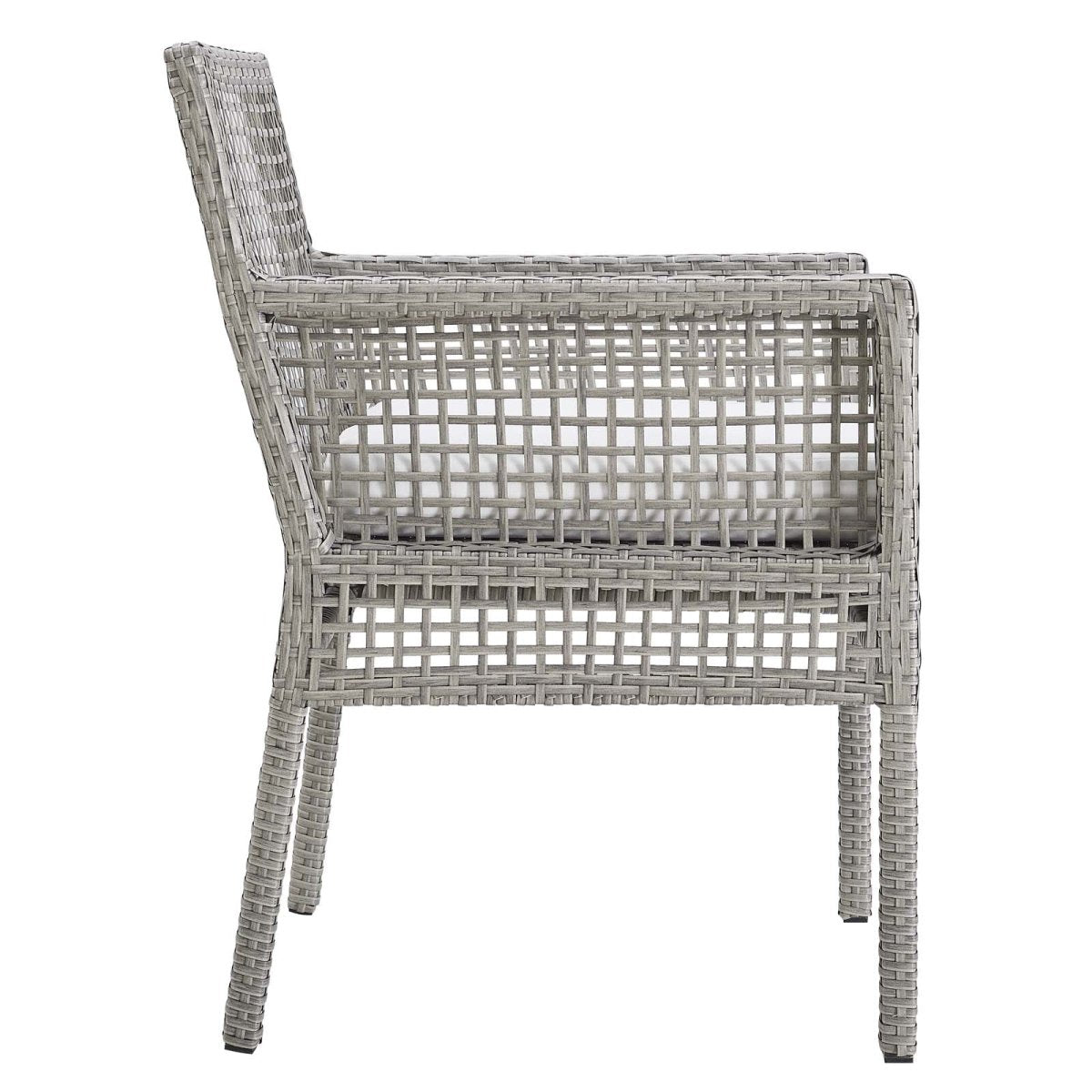Aura Dining Armchair Outdoor Patio Wicker Rattan Set Of 4 - BUILDMYPLACE