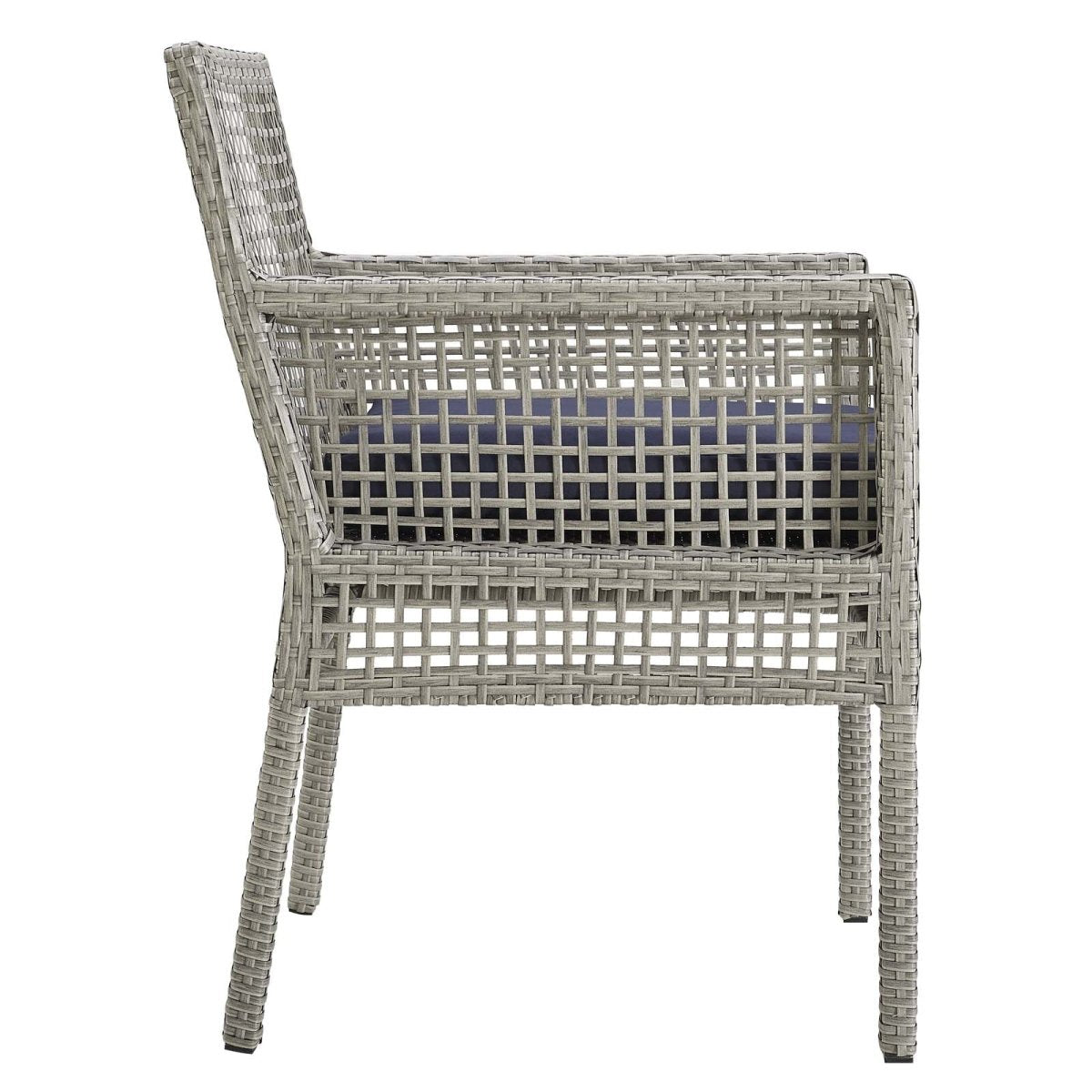 Aura Dining Armchair Outdoor Patio Wicker Rattan Set Of 4 - BUILDMYPLACE