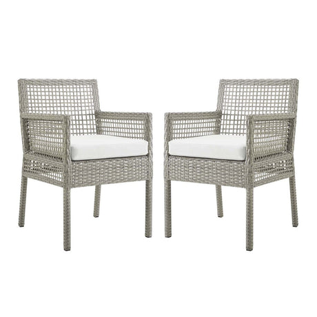 Aura Outdoor Patio Wicker Rattan Dining Armchair - BUILDMYPLACE