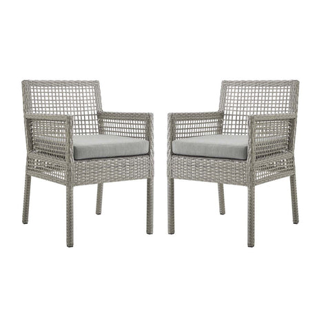 Aura Outdoor Patio Wicker Rattan Dining Armchair - BUILDMYPLACE