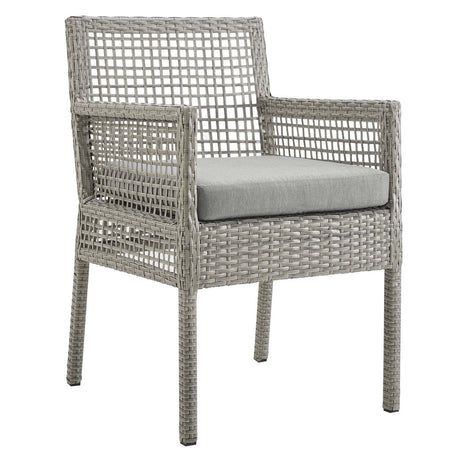 Aura Outdoor Patio Wicker Rattan Dining Armchair - BUILDMYPLACE